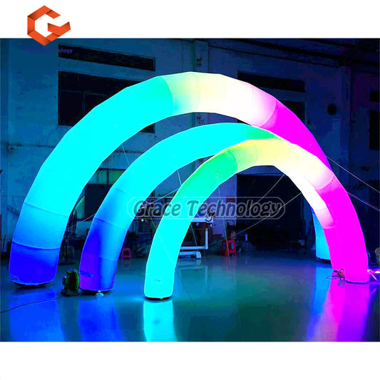 Colorful LED Lighting Inflatable Arch Outdoor Inflatable Race Arch for Night Festival