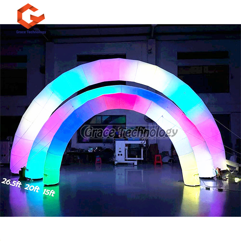 Colorful LED Lighting Inflatable Arch Outdoor Inflatable Race Arch for Night Festival