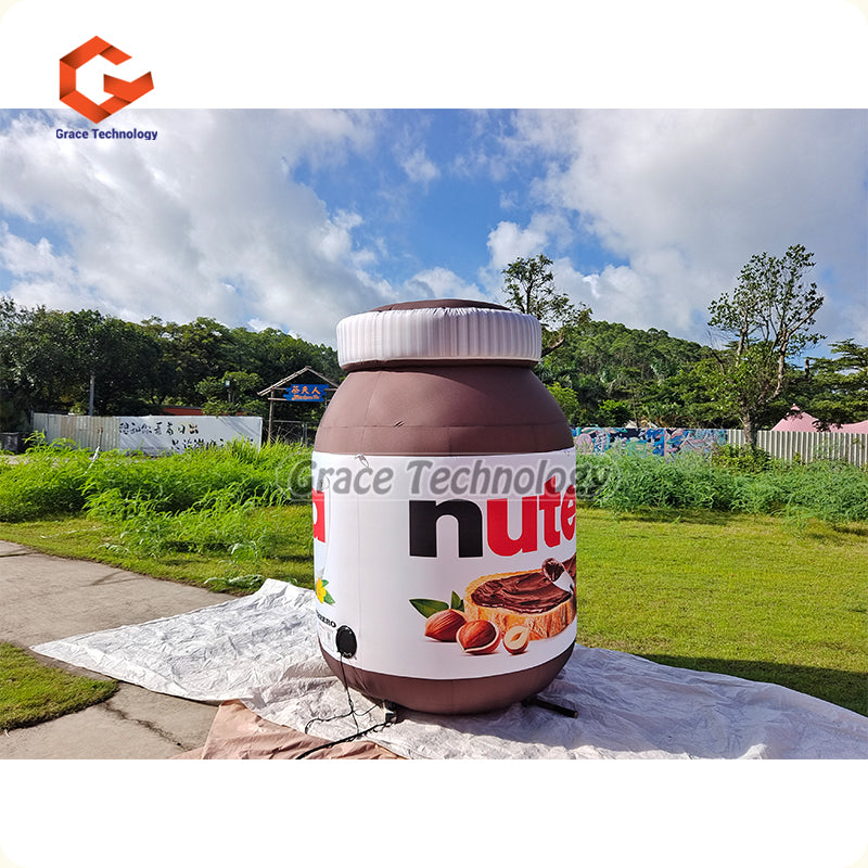 Giant Inflatable Nutella Jar Bottle Can Replicas Custom Inflatable Chocolate Bottle for Outdoor
