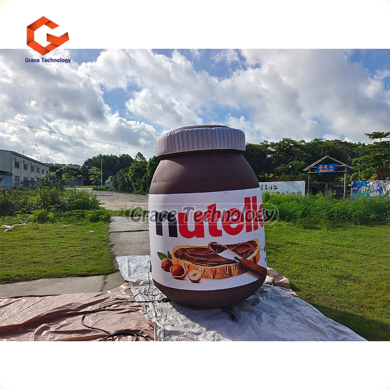 Giant Inflatable Nutella Jar Bottle Can Replicas Custom Inflatable Chocolate Bottle for Outdoor