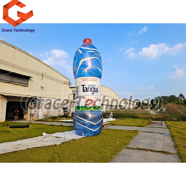 Transparent Inflatable Water Bottle Replicas with LED Lights for Advertising