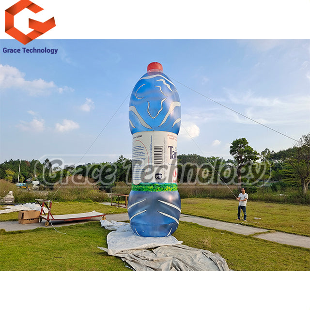 Transparent Inflatable Water Bottle Replicas with LED Lights for Advertising