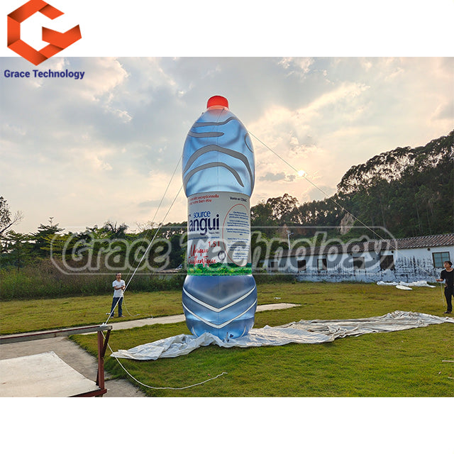 Transparent Inflatable Water Bottle Replicas with LED Lights for Advertising