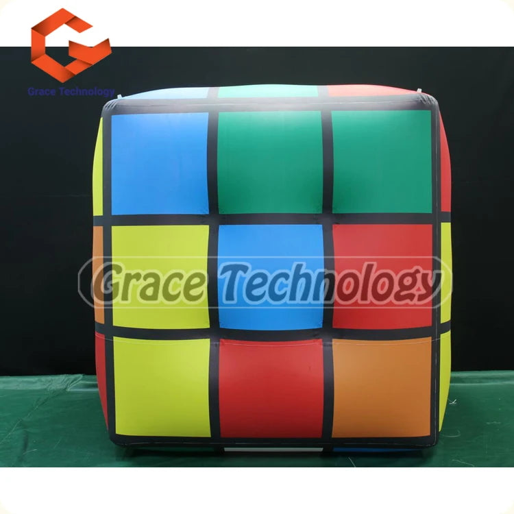Giant Inflatable Rubik's Cube Balloon LED Lighting Inflatable Magic Ball for Event Party