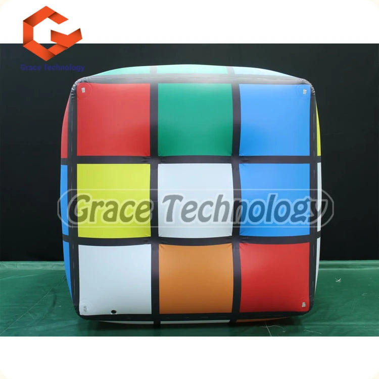 Giant Inflatable Rubik's Cube Balloon LED Lighting Inflatable Magic Ball for Event Party