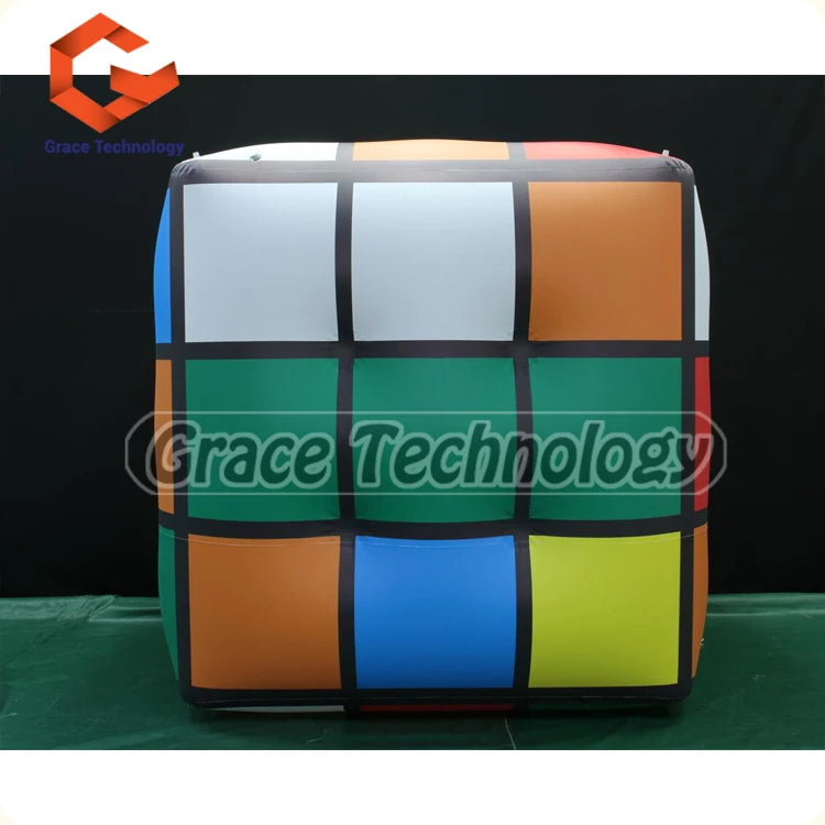Giant Inflatable Rubik's Cube Balloon LED Lighting Inflatable Magic Ball for Event Party