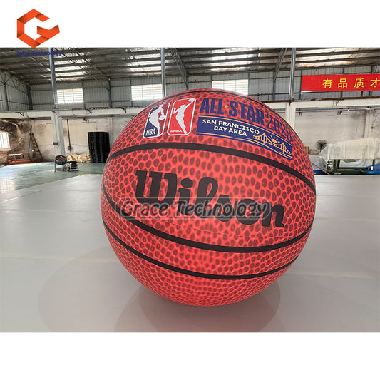 Sports Events Inflatable Basketball Replicas with Logo Printed Decoration Spheres