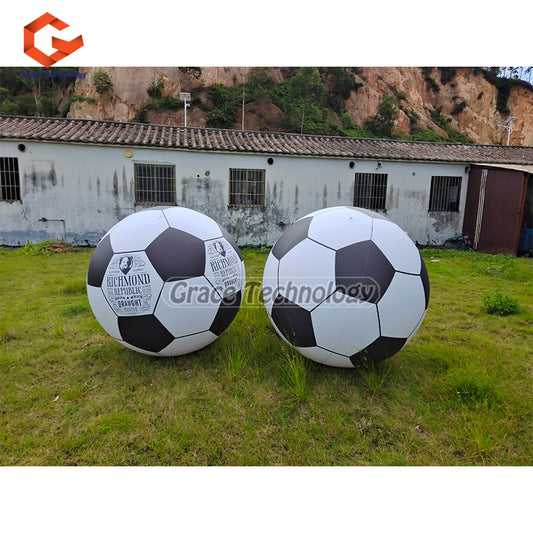 Outdoor Parade Inflatable Soccer Balloon PVC Helium Inflatable Sports Balloons for Events Decoration