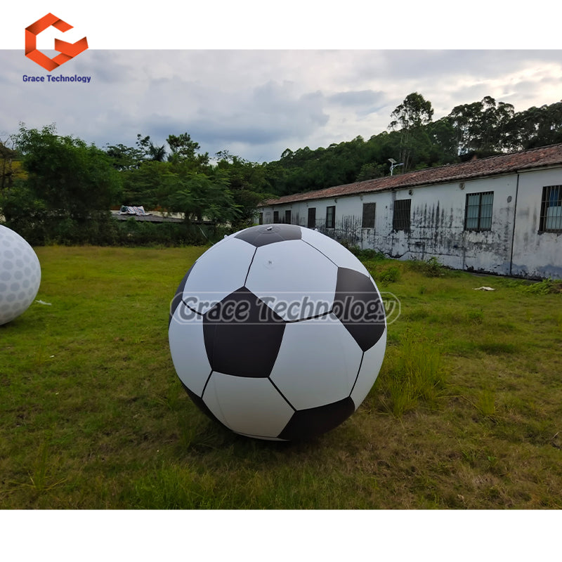 Outdoor Parade Inflatable Soccer Balloon PVC Helium Inflatable Sports Balloons for Events Decoration
