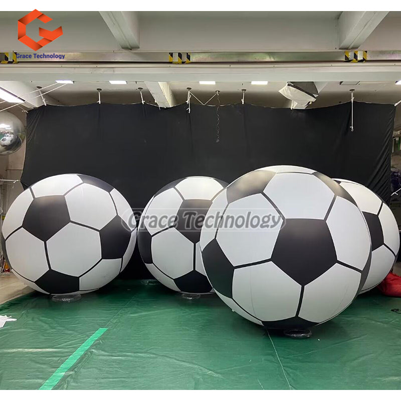 Outdoor Parade Inflatable Soccer Balloon PVC Helium Inflatable Sports Balloons for Events Decoration