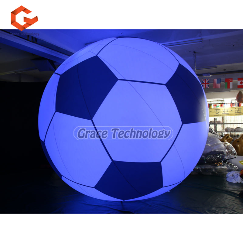 Outdoor Parade Inflatable Soccer Balloon PVC Helium Inflatable Sports Balloons for Events Decoration