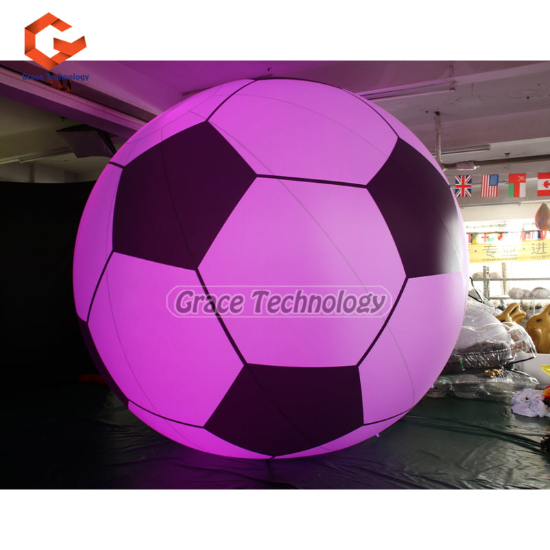 Outdoor Parade Inflatable Soccer Balloon PVC Helium Inflatable Sports Balloons for Events Decoration