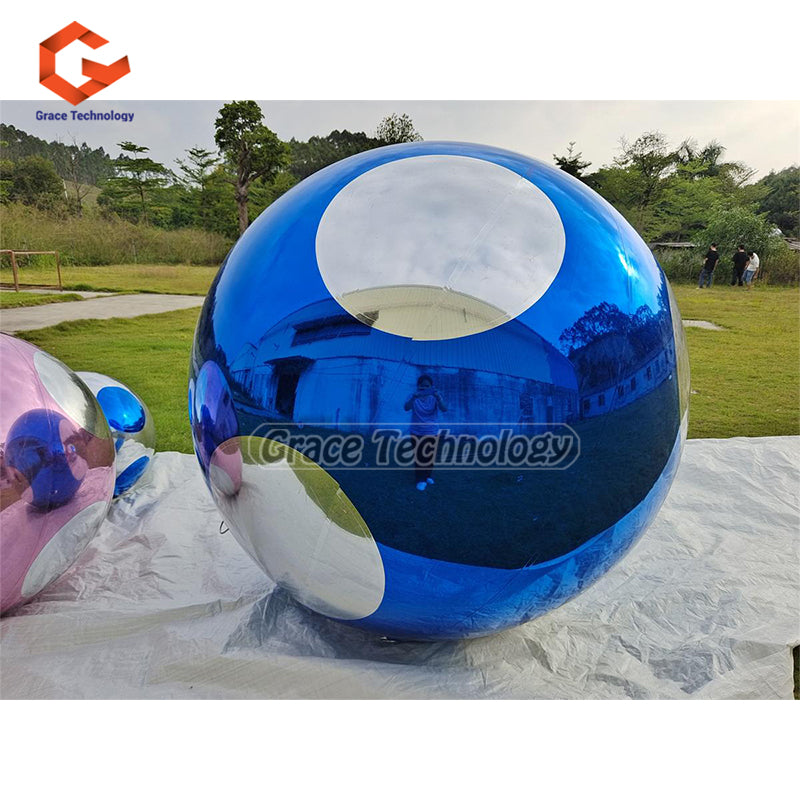 Colorful Inflatable Mirror Balls Stage Decorations Big Shiny Balls Inflatable Spheres