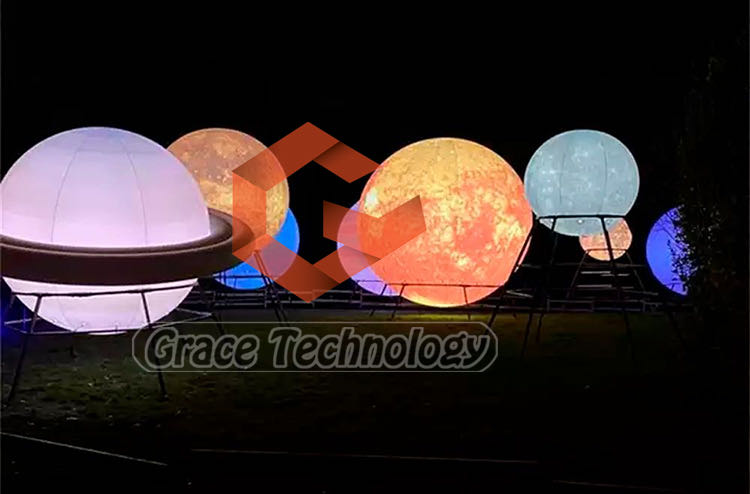 Inflatable Solar System LED Planet Balloon for  Astronomy Education