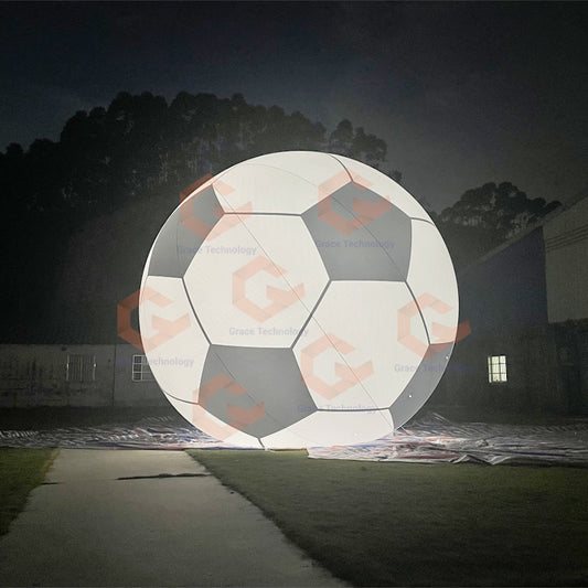 Custom Football with LED Lighting Large Inflatable Football Balloon Inflatable Soccer Model for Advertising Event