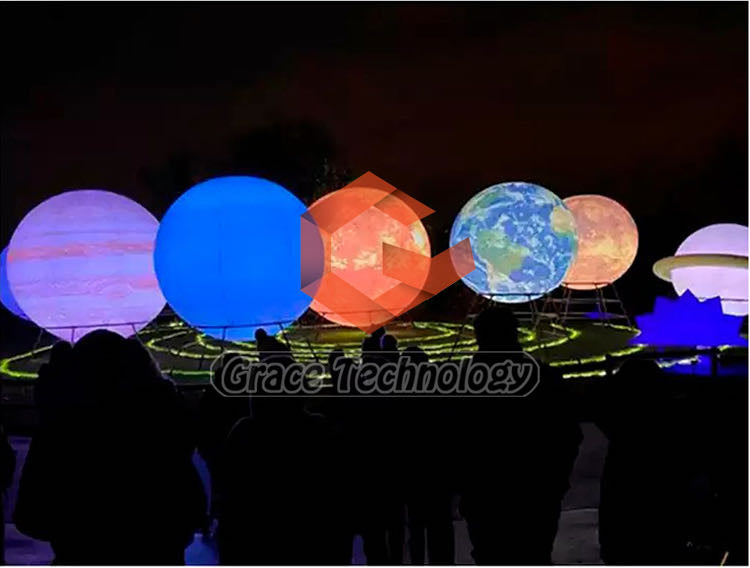 Inflatable Solar System LED Planet Balloon for  Astronomy Education