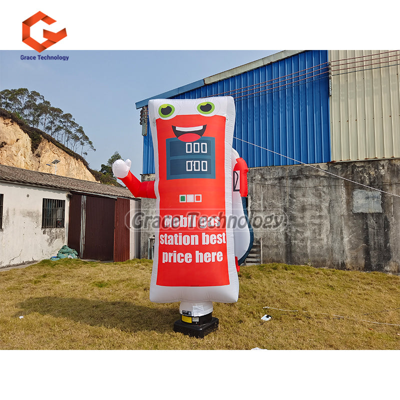 Custom Inflatable Fuel Dispenser Replicas Air Dancer Wacky Waving Man for Gas Station
