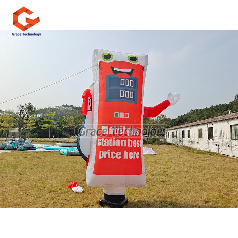 Custom Inflatable Fuel Dispenser Replicas Air Dancer Wacky Waving Man for Gas Station