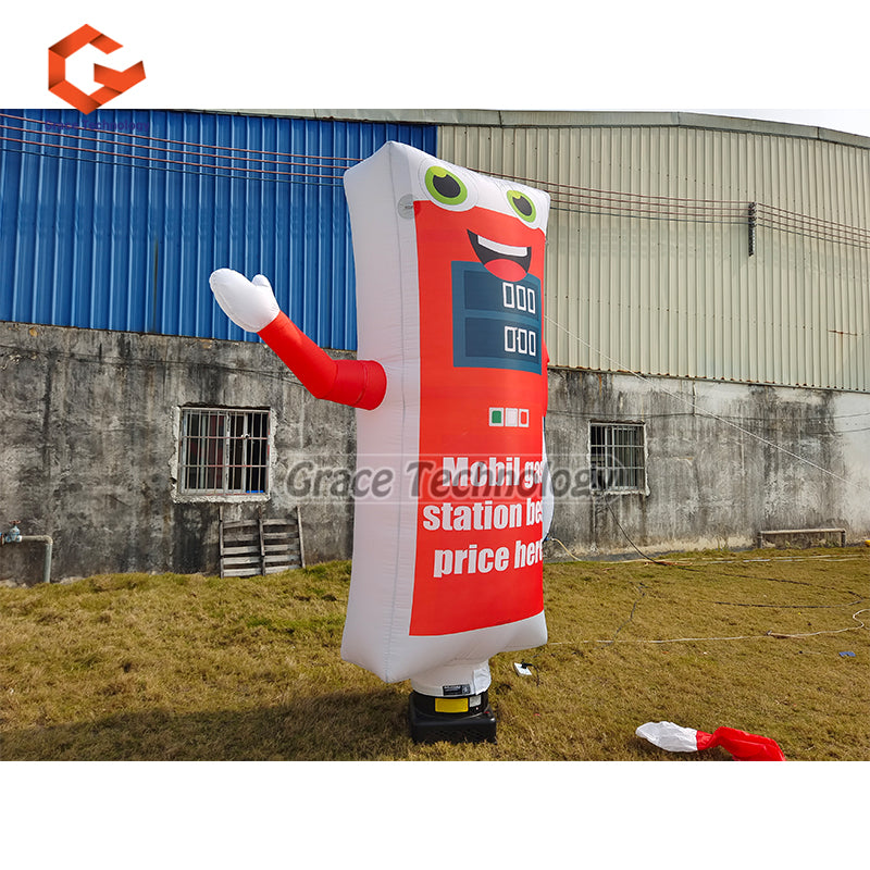 Custom Inflatable Fuel Dispenser Replicas Air Dancer Wacky Waving Man for Gas Station