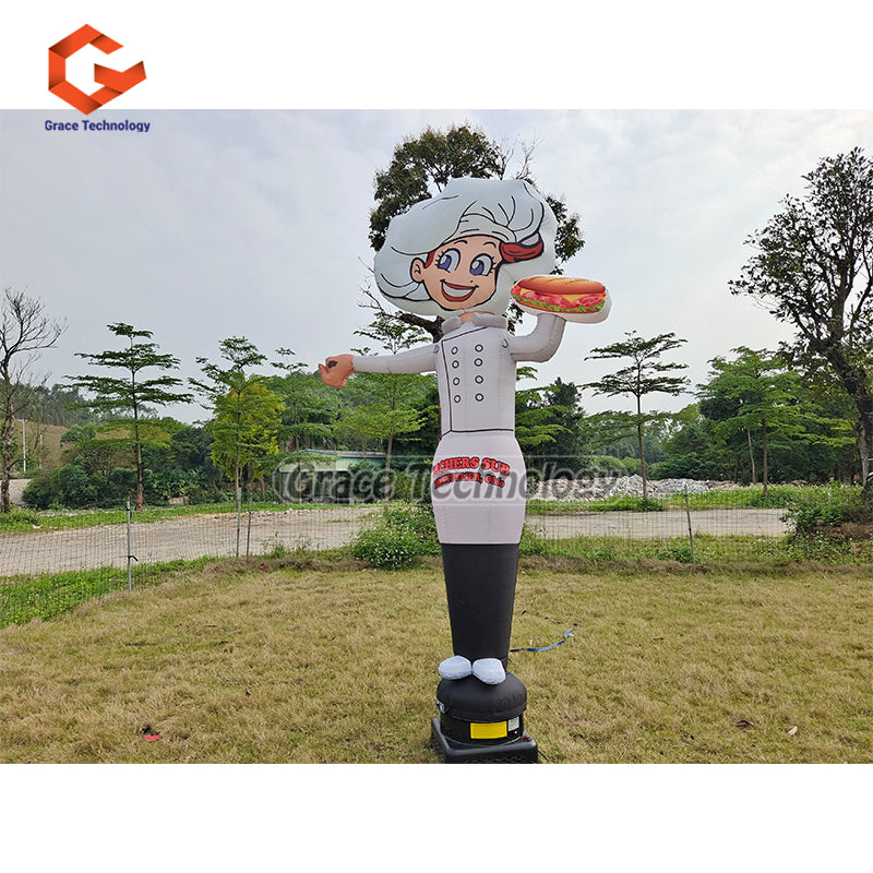 Custom Beauty Girl Human Air Dancer Inflatable Wavy Tube Man for Shop Openning