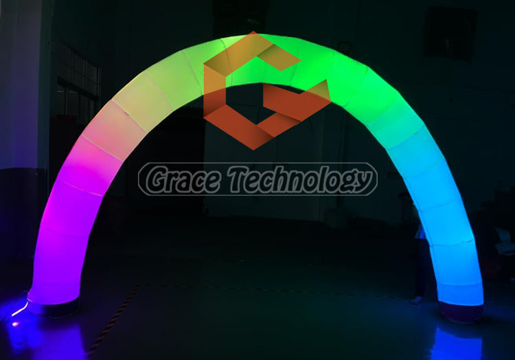 Colorful LED Lighting Inflatable Arch Outdoor Inflatable Race Arch for Night Festival