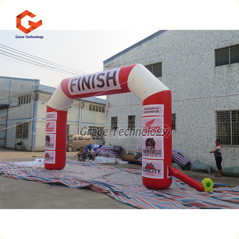 Custom Inflatable Arch Start Finish Line Inflatable Race Archway with Velcro Banners