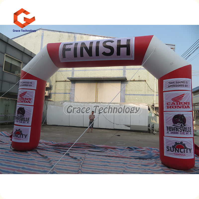Custom Inflatable Arch Start Finish Line Inflatable Race Archway with Velcro Banners