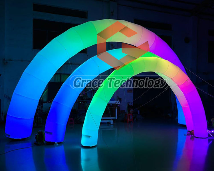Colorful LED Lighting Inflatable Arch Outdoor Inflatable Race Arch for Night Festival