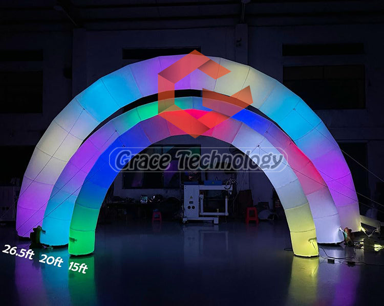 Colorful LED Lighting Inflatable Arch Outdoor Inflatable Race Arch for Night Festival