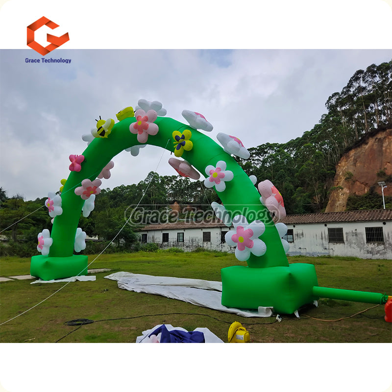 Outdoor Decoration Inflatable Flower Arch Inflatable Flower Blossom Entrace Arch for Wedding