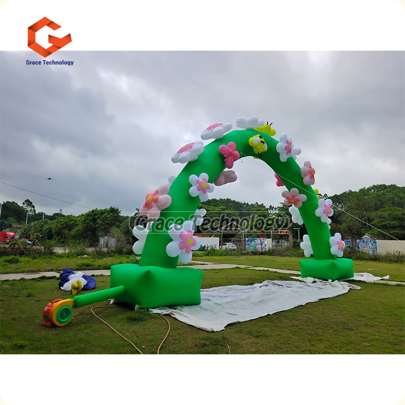 Outdoor Decoration Inflatable Flower Arch Inflatable Flower Blossom Entrace Arch for Wedding