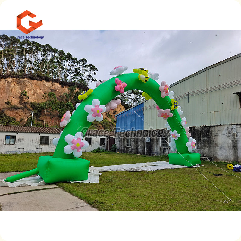 Outdoor Decoration Inflatable Flower Arch Inflatable Flower Blossom Entrace Arch for Wedding