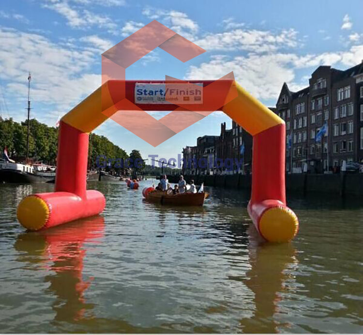 SPU Inflatable Water Floating Arch Airslealed Inflatable Start Finish Arch for Water Events