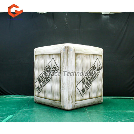 Custom Printed Inflatable Cube Balloon Helium Flying Square Shaped Inflatable Balloon for Advertising