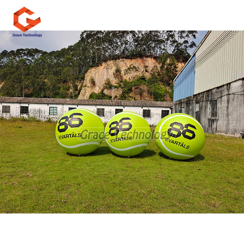 Decoration Inflatable Tennis Ball Replicas Balloon Sports Events Inflatable Helium Balloon for Advertising