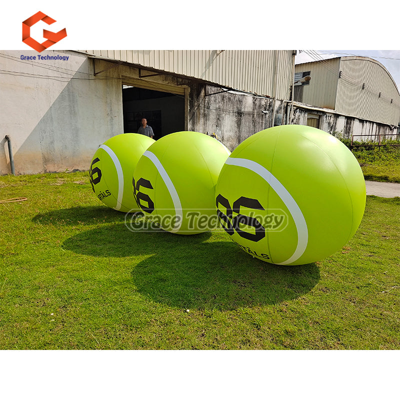 Decoration Inflatable Tennis Ball Replicas Balloon Sports Events Inflatable Helium Balloon for Advertising