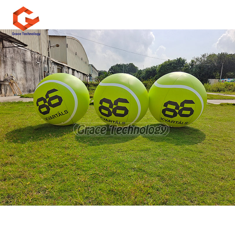 Decoration Inflatable Tennis Ball Replicas Balloon Sports Events Inflatable Helium Balloon for Advertising