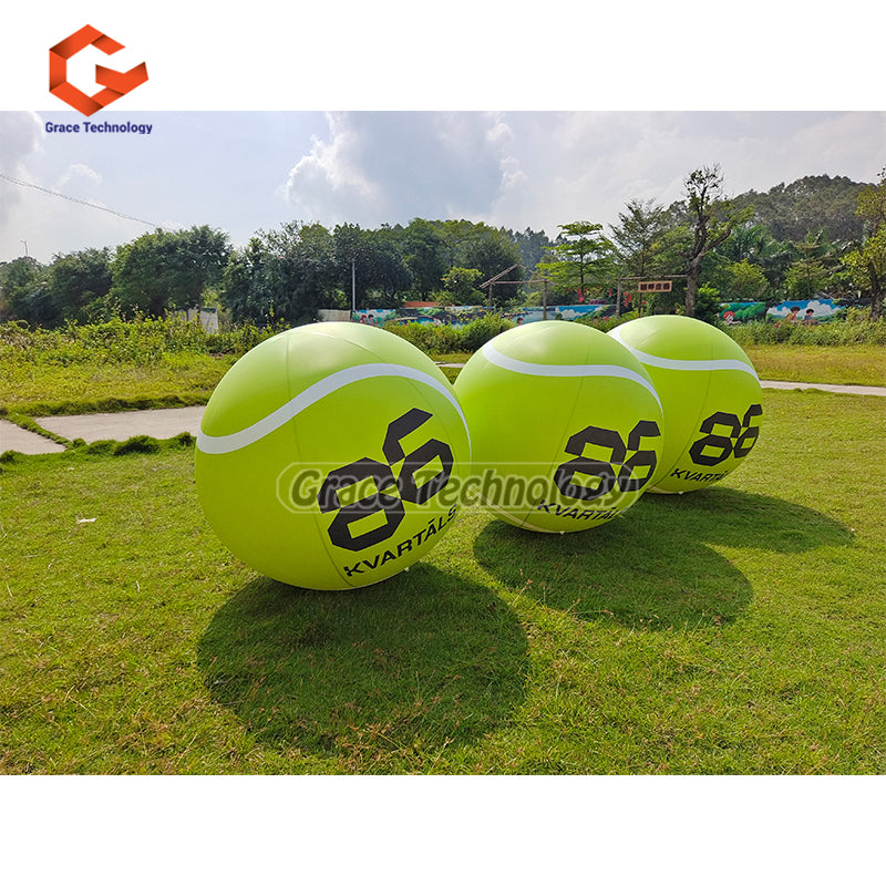 Decoration Inflatable Tennis Ball Replicas Balloon Sports Events Inflatable Helium Balloon for Advertising