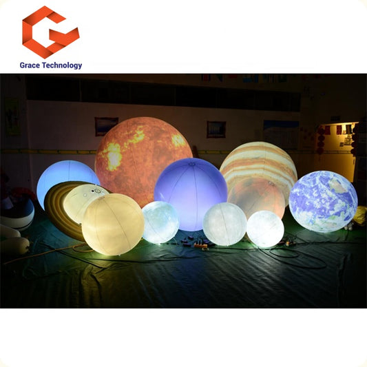 Giant Inflatable Planet Balloons for Party Decoration - Earth, Moon, Jupiter, Saturn, Uranus, Neptune, Mercury, Venus