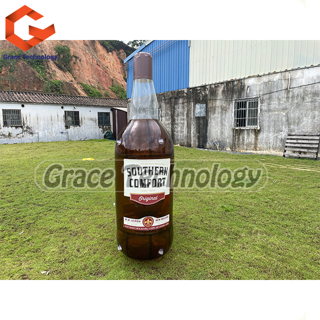 Clear PVC Inflatable Drink Bottle Bear Wine Bottle Replicas for Decorations
