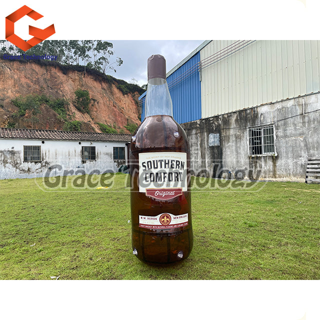 Clear PVC Inflatable Drink Bottle Bear Wine Bottle Replicas for Decorations