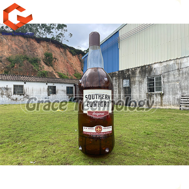 Clear PVC Inflatable Drink Bottle Bear Wine Bottle Replicas for Decorations