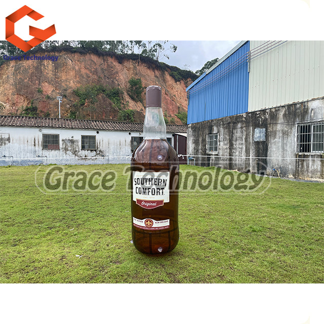 Clear PVC Inflatable Drink Bottle Bear Wine Bottle Replicas for Decorations