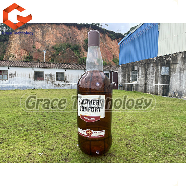 Clear PVC Inflatable Drink Bottle Bear Wine Bottle Replicas for Decorations