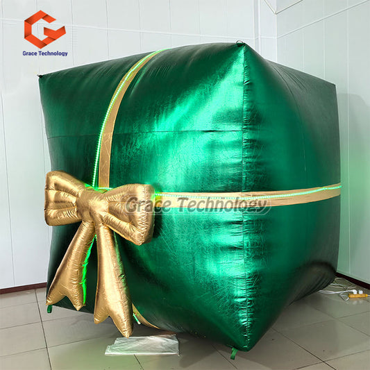 Giant 12ft Box Rresents Inflatable Replicas Decoration Inflatable Christmas Gift Box Balloon