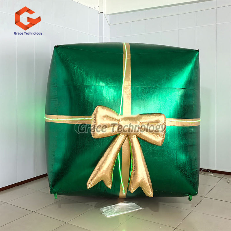 Giant 12ft Box Rresents Inflatable Replicas Decoration Inflatable Christmas Gift Box Balloon