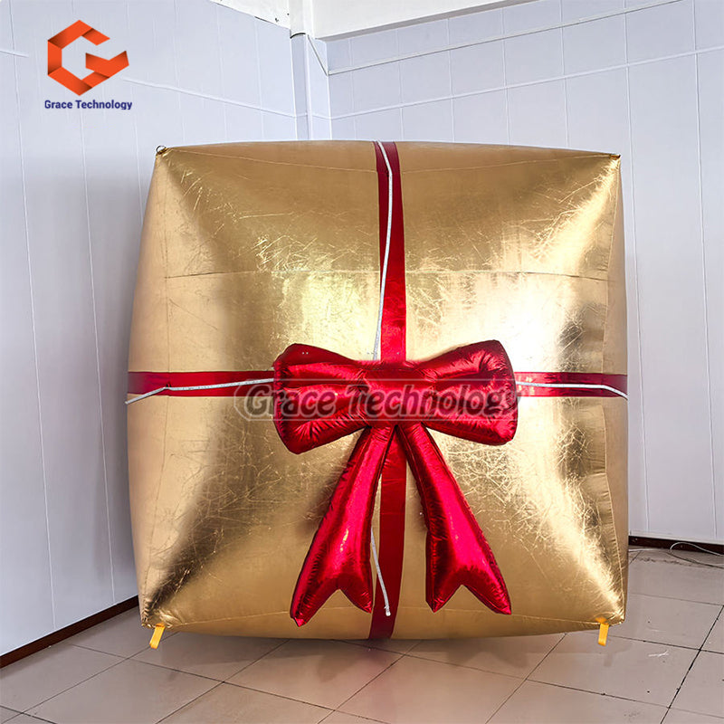 Giant 12ft Box Rresents Inflatable Replicas Decoration Inflatable Christmas Gift Box Balloon