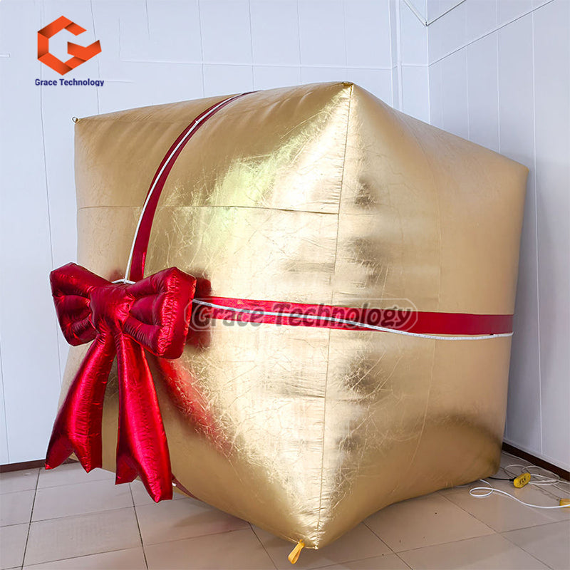 Giant 12ft Box Rresents Inflatable Replicas Decoration Inflatable Christmas Gift Box Balloon
