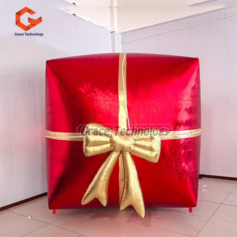 Giant 12ft Box Rresents Inflatable Replicas Decoration Inflatable Christmas Gift Box Balloon