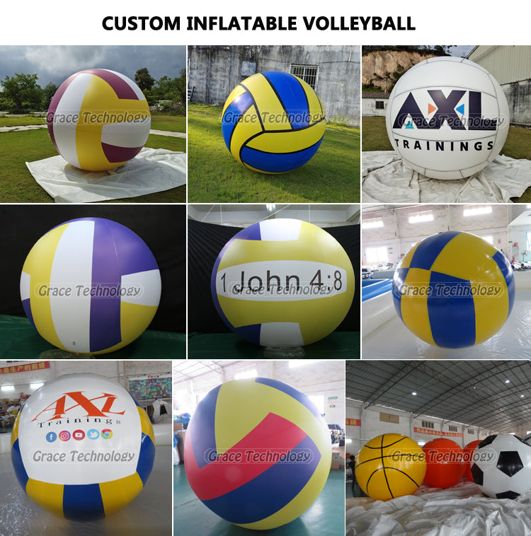 Large Inflatable Sports Balloons Decorations Volleyball for Team Practice & Drills